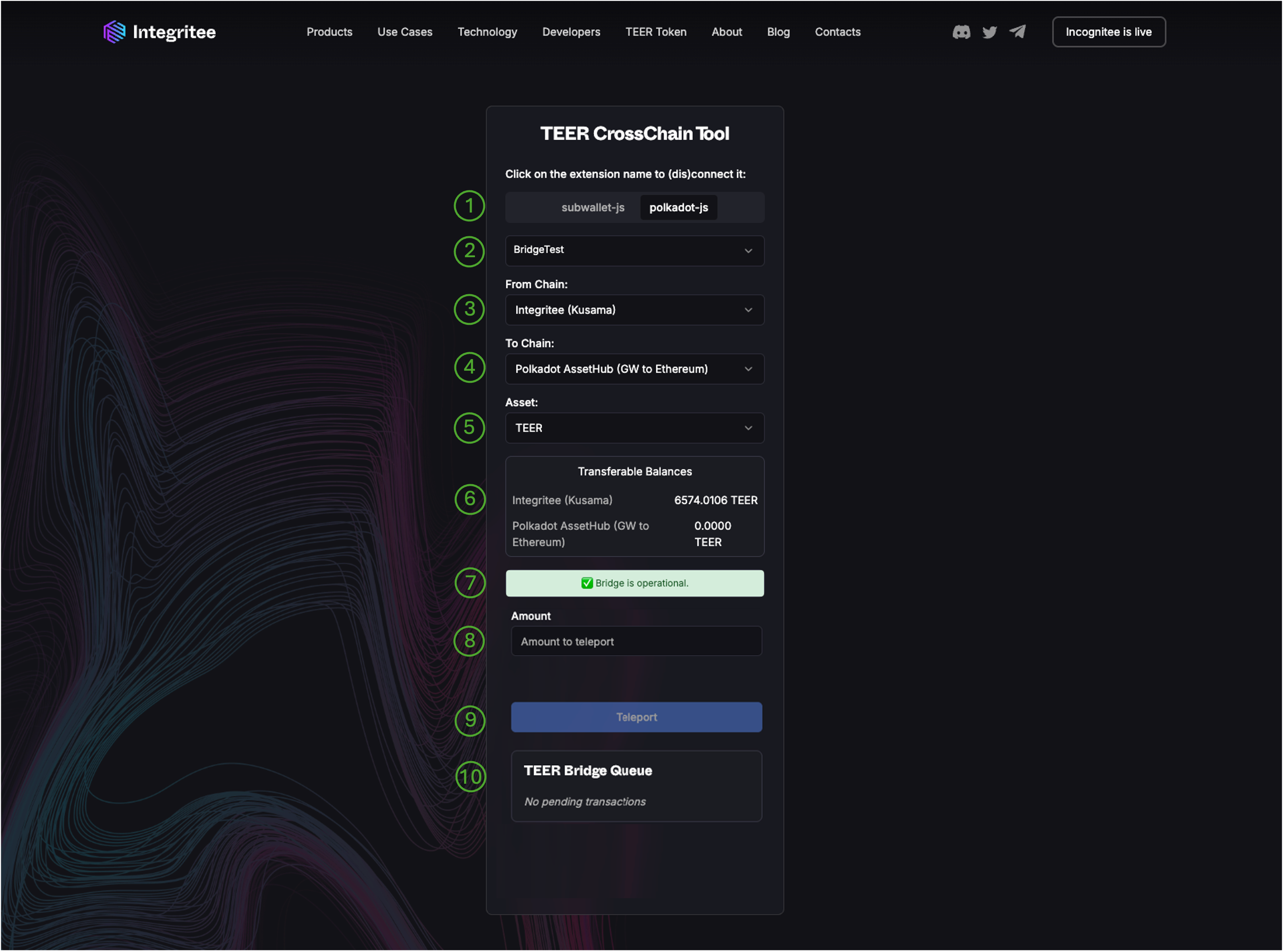 TEER Crosschain tool
